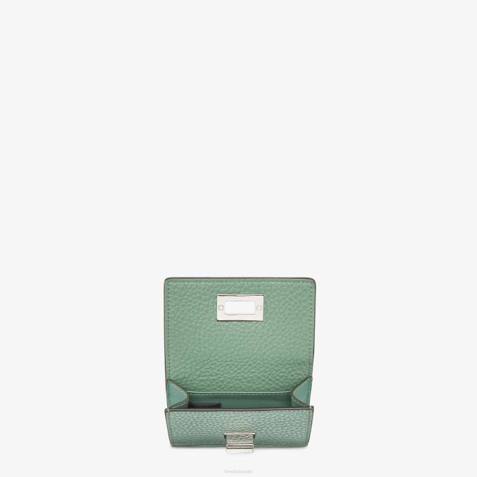 Women Mint Leather Wallet Green Fendi Accessories 6RHH1542