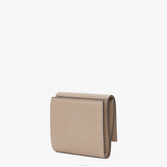 Women Peekaboo Leather Wallet Beige Fendi Accessories 6RHH1569