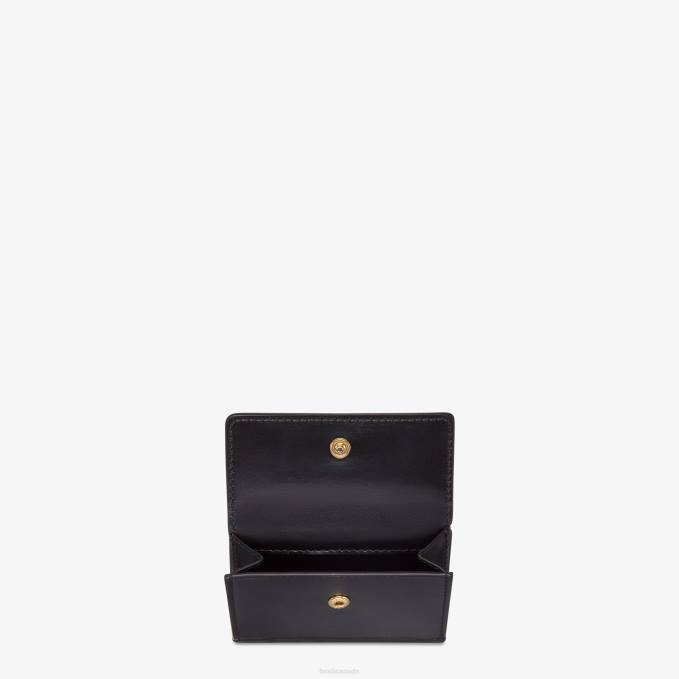 Women Roma Leather Wallet Black Fendi Accessories 6RHH1444
