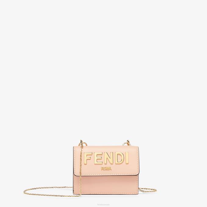 Women Roma Leather Wallet Pink Fendi Accessories 6RHH1538
