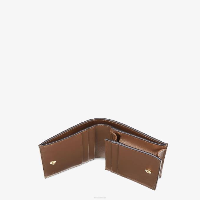 Women Small Leather Wallet Brown Fendi Accessories 6RHH1481