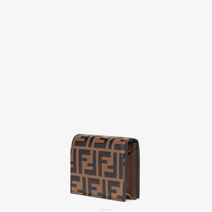 Women Small Leather Wallet Brown Fendi Accessories 6RHH1481