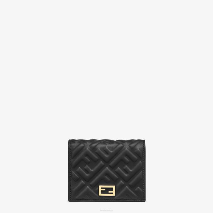 Women Small Nappa Leather Wallet Black Fendi Accessories 6RHH1475