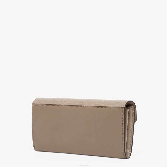 Women Two-Tone And Dove Leather Wallet White Fendi Accessories 6RHH1515