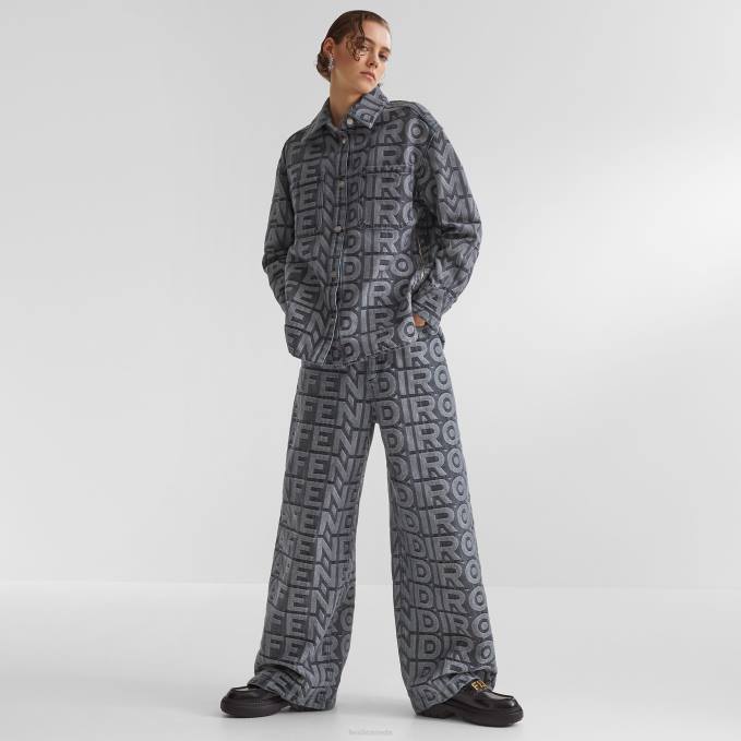 Women Leather Loafers Black Fendi Shoes 6RHH1363