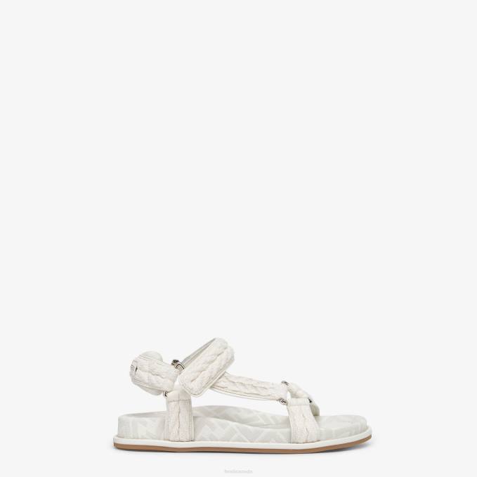 Women Fabric sandals Beige Fendi Shoes 6RHH1297