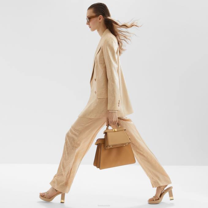 Women Nappa Leather Sandals Pink Fendi Shoes 6RHH1294