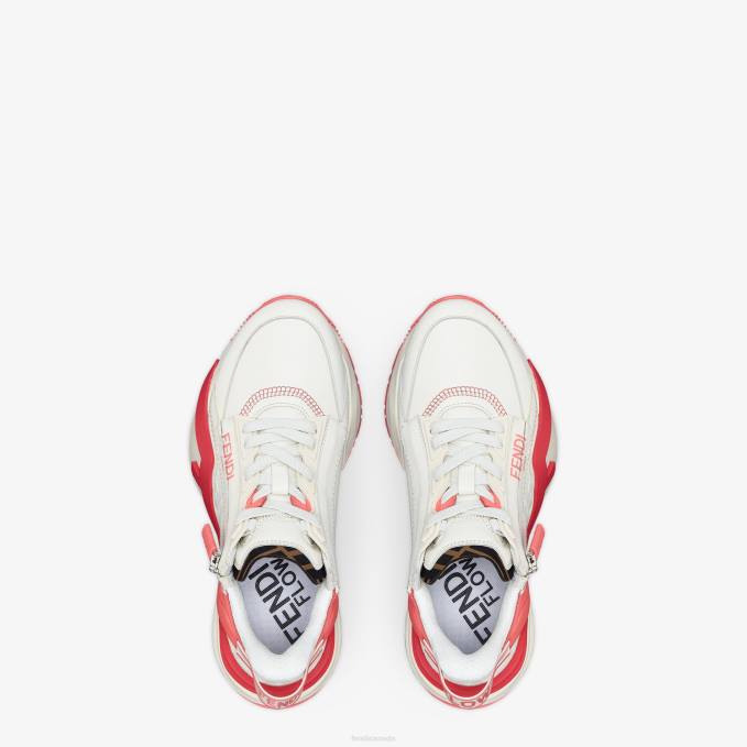 Women Leather Low-Tops White Fendi Shoes 6RHH1398