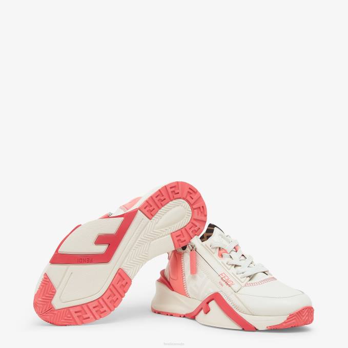 Women Leather Low-Tops White Fendi Shoes 6RHH1398