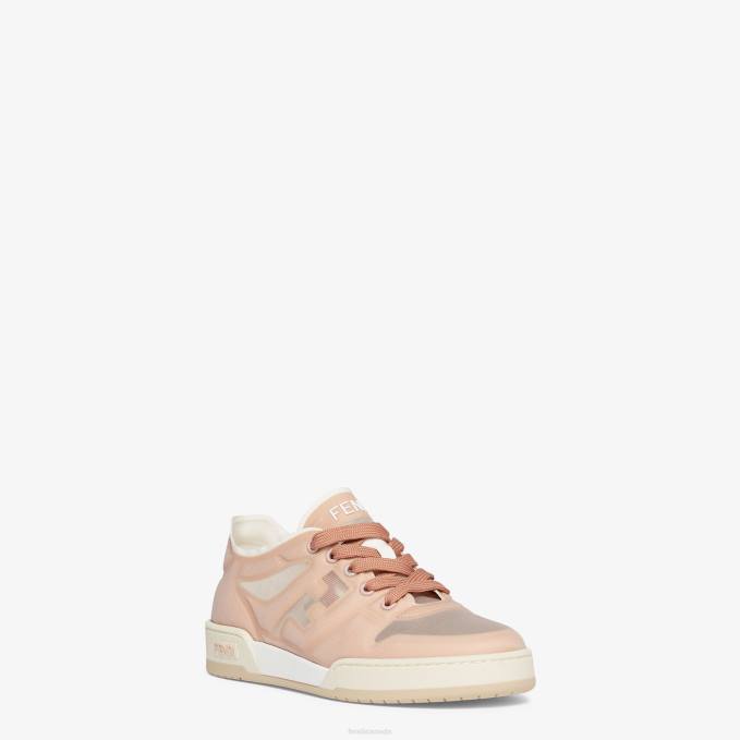 Women Mesh Low Tops Pink Fendi Shoes 6RHH1401