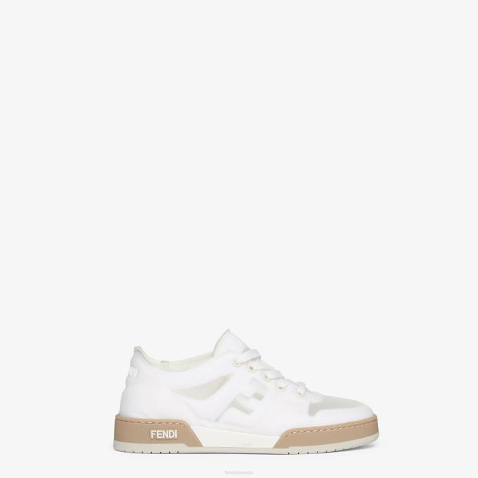 Women Mesh Low Tops White Fendi Shoes 6RHH1399