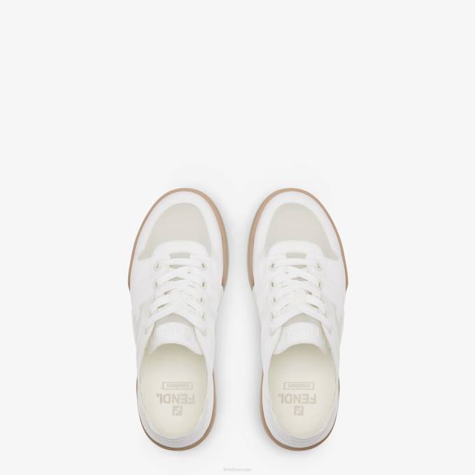 Women Mesh Low Tops White Fendi Shoes 6RHH1399