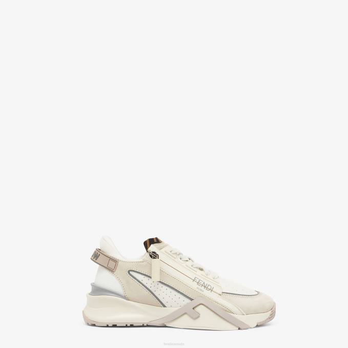 Women Suede Low Tops White Fendi Shoes 6RHH1287