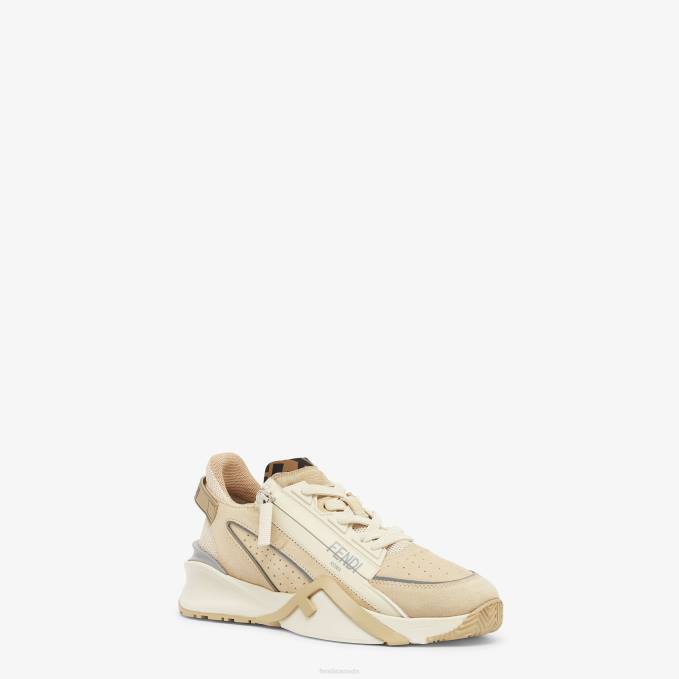 Women Suede Low-Tops White Fendi Shoes 6RHH1288